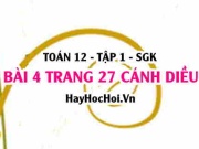 Bài 4 trang 27 Toán 12 tập 1 Cánh Diều